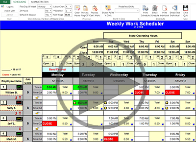 Demo Video for Weekly Work Scheduler
